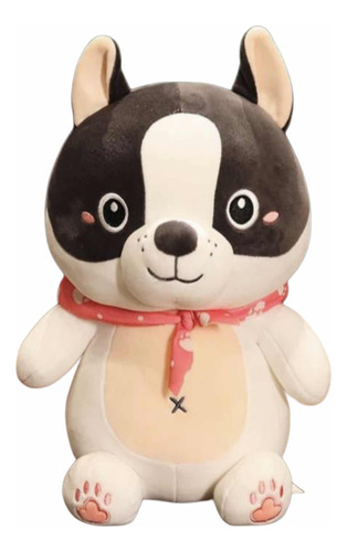 Peluche Kawaii Piel De Durazno De Perro Buldog 45 Cm