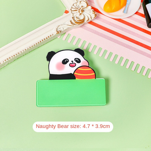 Lindo Broche Acrílico Con El Nombre De Un Panda, Bonito, Esc