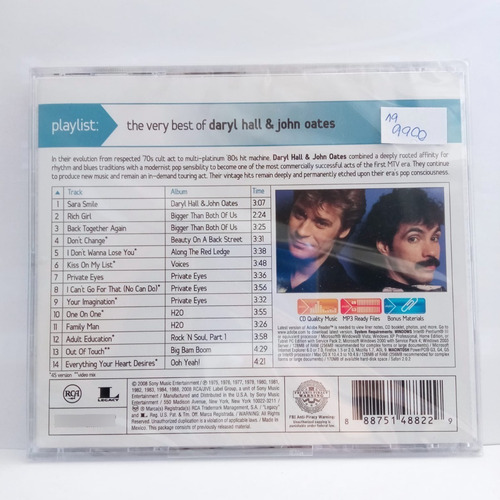 Daryl Hall Y John Oates Playlist The Very Best Of Cd Nuevo