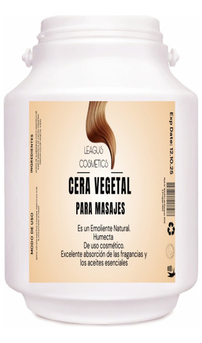 Cera Para Masajes  Con Alcanfor  5 Kilos