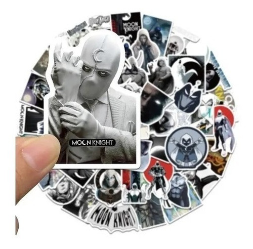 Stickers Autoadhesivos - Moon Knight (50 Unidades)