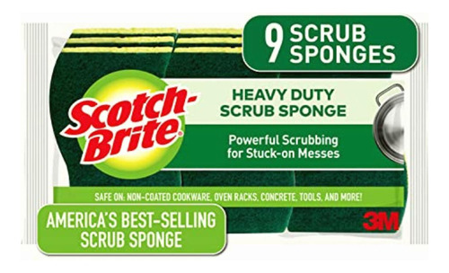 Scotch-brite Heavy Duty Scrub Sponges, 9 Scrub Sponges,