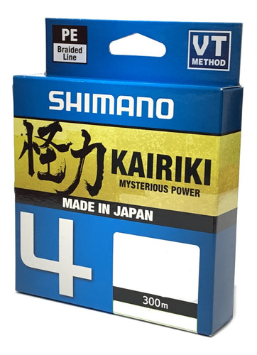 Multifilamento Shimano Kairiki X 300mts 4 Hebras Made Japon