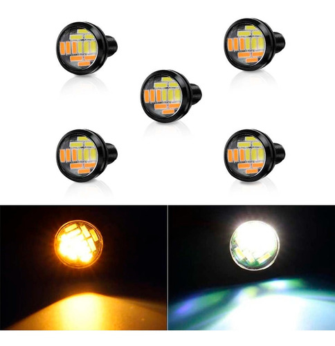 Imagen 2 de 5 de Luz Led Ojo De Aguila Blanco Frío Con Giro, 9w X5 Unidades