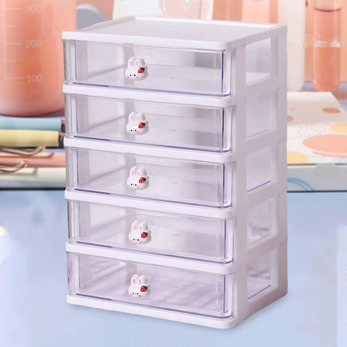 Caja De Almacenamiento De Bandejas 5 Cajones Blanco