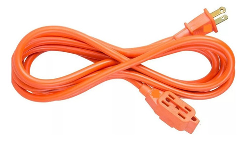 Extension Eléctrica De Uso Rudo Extencion Multicontactos Electricos 20 Metros 3 Contactos Aterrizados Color Naranja Calibre 16 Sjt 2x16 Awg 1.31 Mm2 60hz 60 Grados C, 13a