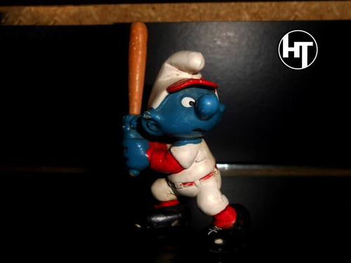 The Smurfs, Los Pitufos, Beisbol, Peyo, Vintage 2.5 Pulgadas