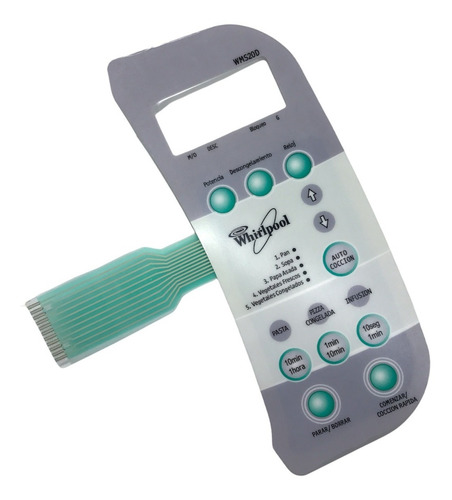 Imagen 1 de 2 de Frente Membrana Teclado Para Microondas Whirlpool Wms20d