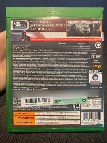 Assasins Creed Unity Xbox One (Usado)