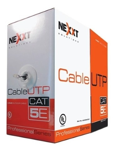 Bobina Cable Utp Cat5e Nexxt 305mts 100% Cobre Gris