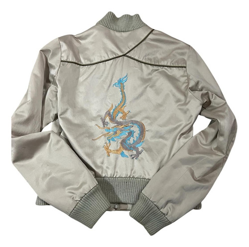 Zara Campera De Saten Con Logo Japones (Usado)