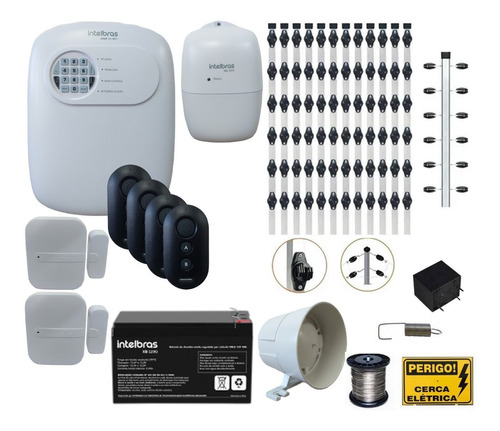 Kit Alarme Intelbras Anm 24 Net App 2 Sensor+cerca Eletrica 