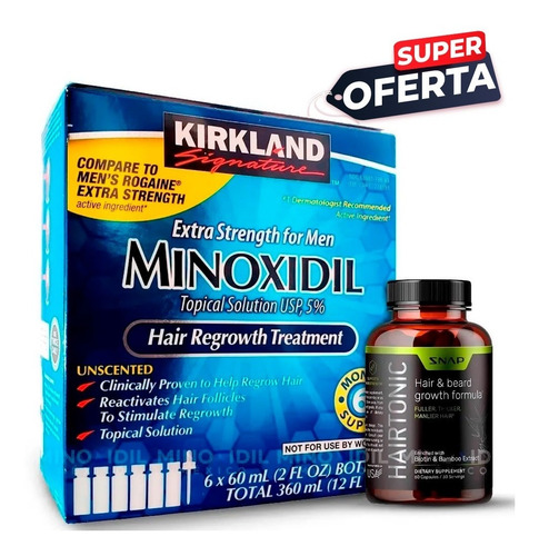 Imagen 1 de 6 de Minoxidil 5% + Hairtonic Cabello & Barba