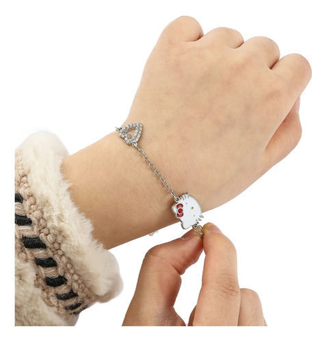 C Set Joyas Hello Kitty, Conjunto Collar Aros Y Pulsera
