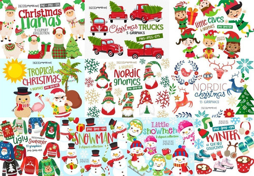 +400 Vectores Navidad Fiestas Vinilos Sublimacion Vector 