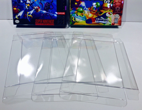Protector Transparente Para Cajas De Juegos Snes Y N64