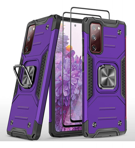 Funda Para Samsung Galaxy S20 Fe - Violeta + Anillo + Vid...