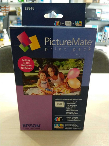 Papel Epson Glossy (brilhante) 150 Folhas T5846 Com Cartucho