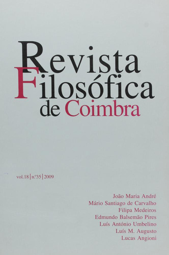 Rev Filosofica De Coimbra No35, De Editora Almedina. Editora Almedina, Capa Mole Em Português, 2021