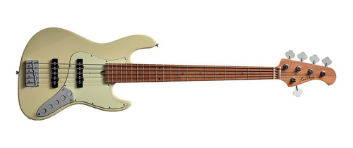 Bacchus Wjb5630rsm Bajo Jazz Bass 5 Cuerdas Blanco Con Funda