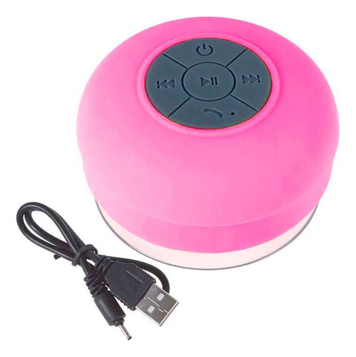 Mini Caixa De Som À Prova D'água Bluetooth Usb Rosa