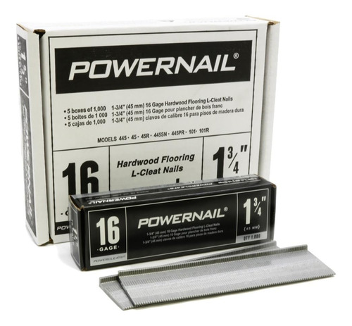 Clavo Powernail L175165 Con Ranura En L, Calibre 16, 1-3/4 P