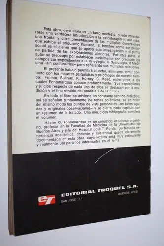 Elementos De Psicología Médica - Héctor Fontanarossa Troquel (Usado)