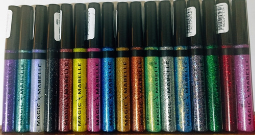 Delineadores Glitter Color, Glitters, Sombras, Magic Mabelle, Azul, Efeito Glitter