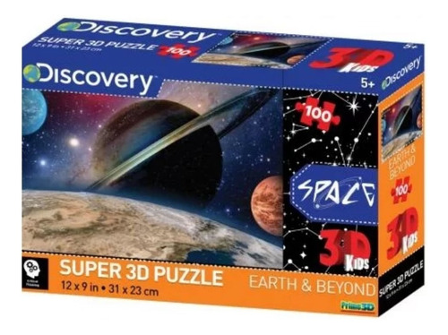 Quebra Cabeça 3d Planetas Com 100 Peças Multikids - Br1057