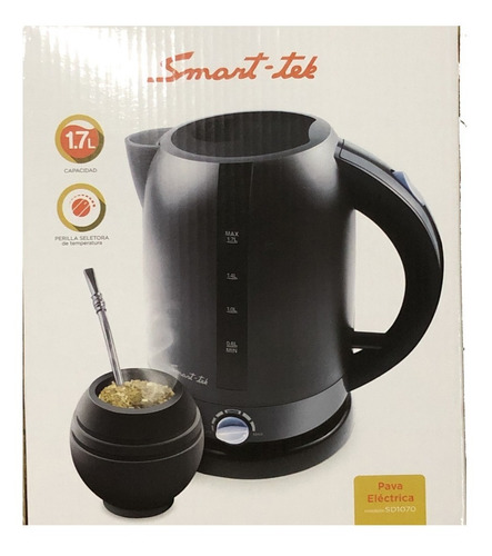 Pava Electrica Negra Jarra Corte Mate Cafe Hervidor Sd 1070