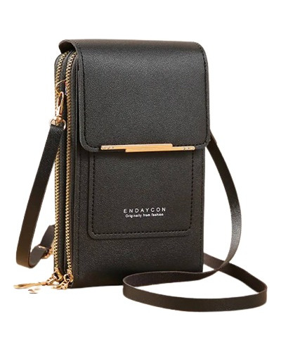 Bolso Billetera Porta Celular Manos Libres Cartera De Dama