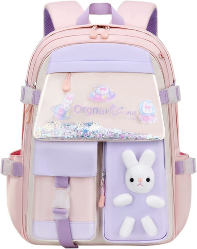 Mochila Niñas Escolar Kawaii De Impermeable Gran Capacidad