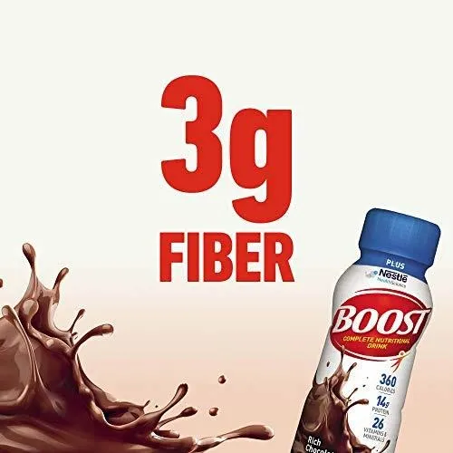 Bebida Nutricional Completa Boost Plus, Chocolate, 8 Oz (pack De 12)