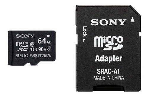 Cartão Microsdxc Sony 16gb 90mb/s Uhs-i 4k Xavc S (sr-uy3a)