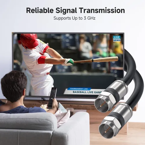 Cable Coaxial Matters Rg6 Cl2 Con Blindaje Cuádruple, 0,5 M,