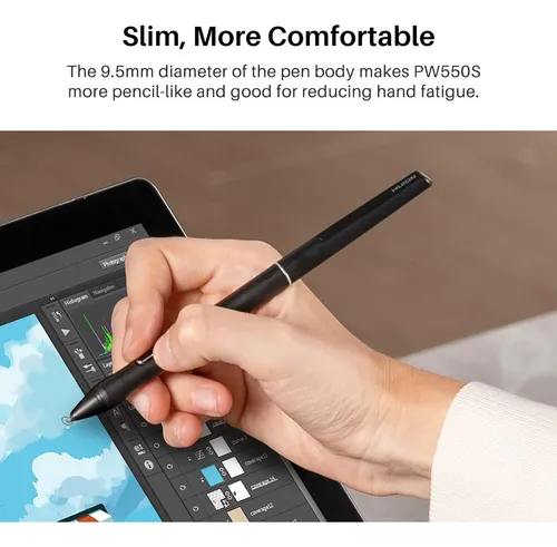 Pencil Óptico Huion Slim Pw550s 157,5 X 9,5 Mm 12,5 G Black