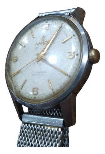 Antiguo Reloj A Cuerda Lanco Suizo Funciona 17 RubĂes (Usado)
