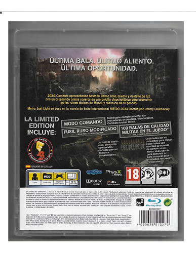 Metro Last Light Limit Edition Playstation 3 Usado (Usado)