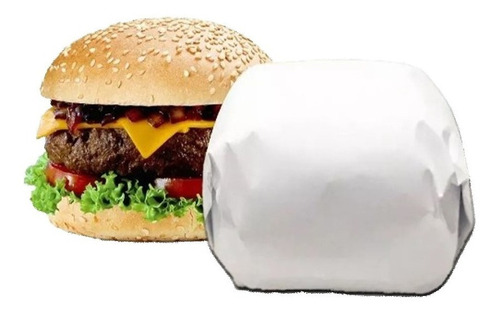 Papel Acoplado Hamburguer Lanche 30x38 Branco Liso 5.000 Und