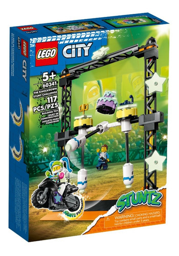 Lego Desafío Acrobático Derribo En Motocicleta 60341 Cantidad De Piezas 117