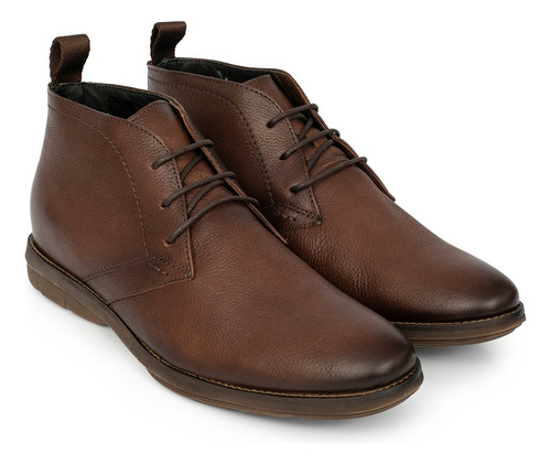 Bota Cuero Hombre Botineta Borcego Comodo Clasico Briganti