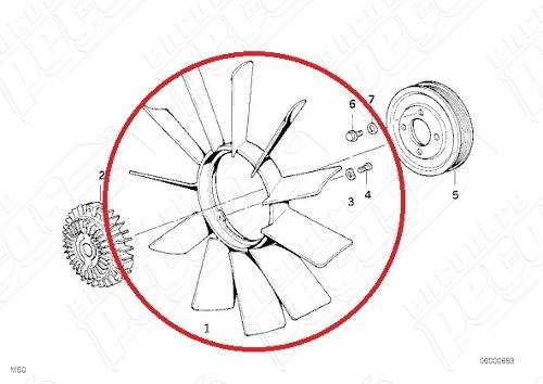 Hélice Radiador Bmw 323i 2.5 Comfort 1997-1998 (3 Furos)