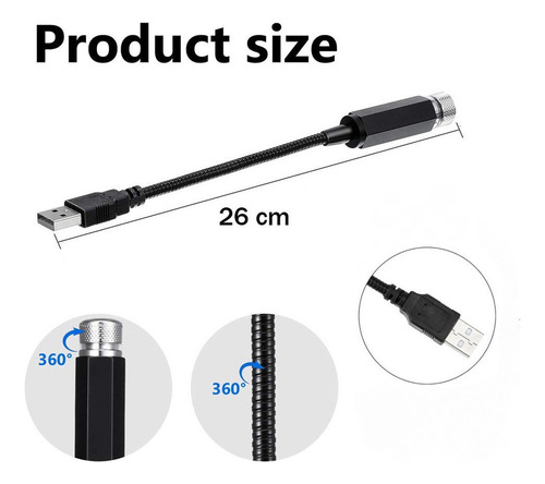 Mini Proyector Led Con Luz De Estrella Para Coche En Color R