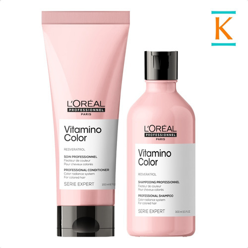 L'oréal Kit Vitamino Color: Shampoo 300ml + Acondicionador