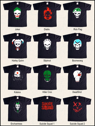 Imagen 4 de 9 de Remeras Suicide Squad - Escuadrón Suicida Joker Harley Quinn