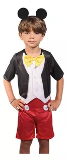 Fantasia Infantil Premium Vestido Mickey Disney Original