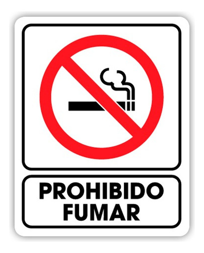 Señalamiento Prohibido Fumar 35x50