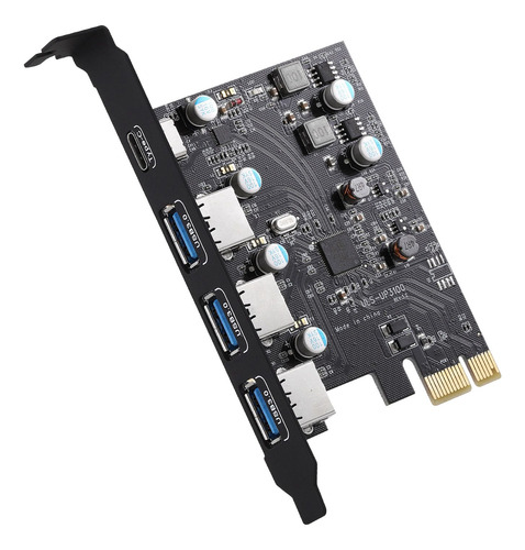 Tarjeta Pci-e A Usb 3.0 C (1) Usb A (3) Sin Pow Adicional