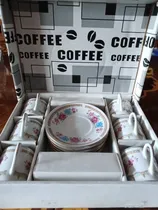 Comprar Bello Juego De Café. Sin Uso.seis Platitos Con Sus Tasas.