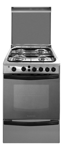 Cocina AristonCG54SG1M color acero inoxidable con puerta con visor 220V